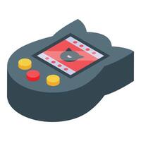 Electronic pet game device simulating taking care of cat vector
