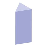 Triangular prism standing on a white background with pastel colors vector