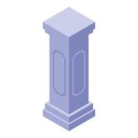 Ancient column exhibiting architectural style of classical era vector