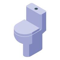 Modern toilet bowl standing on a white background vector
