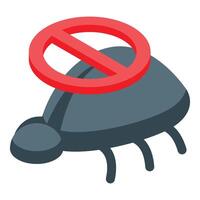 Stop sign blocking bug malware virus error symbol 3d vector