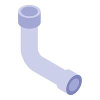 Plumbing pipe element connecting two sides isometric view vector
