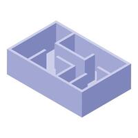 Empty room plan with walls representing a complex maze vector