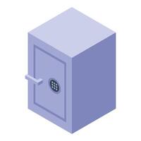 Strongbox with a combination lock securing valuables vector
