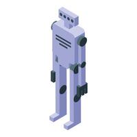 Modern robot standing with artificial intelligence system vector