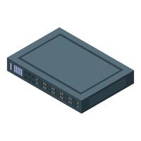 Network switch device connecting computers in data center vector