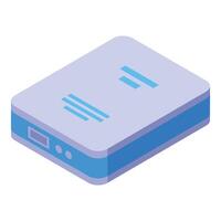 External hard drive transferring big data using usb cable with high speed vector