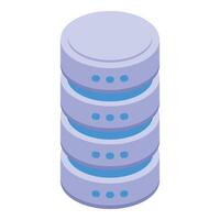 Database server icon showing data storage for cloud computing vector