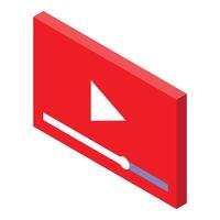 Red player showing progress bar interface vector