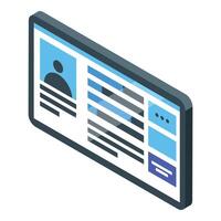 Digital id card displaying personal information on white background vector