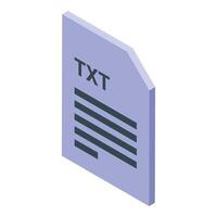Txt file format icon representing text document for word processing vector