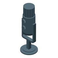 Studio microphone is recording a podcast or song vector