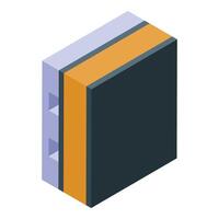 Modern building facade material showing insulation layer vector