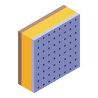 Soundproof panel insulating wall preventing noise from passing through vector