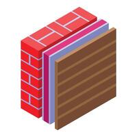 Construction engineer designing external thermal insulation composite wall system vector