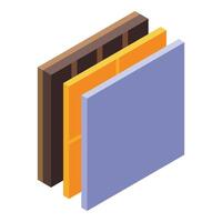 Drywall installing representing building construction material vector