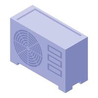 Modern air conditioner cooling room isometric view vector
