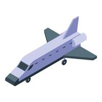 Space shuttle floating in space exploration mission vector