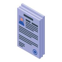 Hr manager holding stack of curriculum vitae documents vector