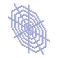 Complex geometric shape rotating in isometric view vector