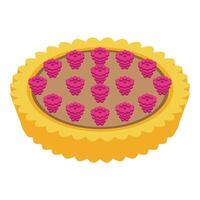 Delicious raspberry pie showing concept of baking vector