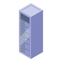 Mainframe server unit hosting cloud computing services vector