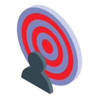 Marketing manager analyzing big target market share vector