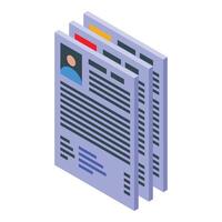 Hr manager holding curriculum vitae choosing candidate for job interview vector