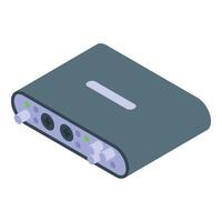 Professional audio interface recording device for music production vector
