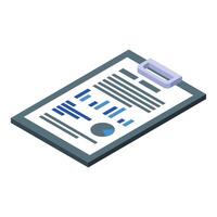 Clipboard with data analysis, business analytics concept vector