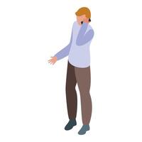 Office worker having phone call during break time vector