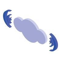 Cloud computing technology connecting with wifi signals illustration vector
