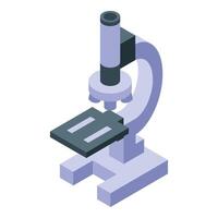Modern microscope standing on white background for research vector