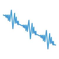 Blue line graph showing market volatility and fluctuations vector