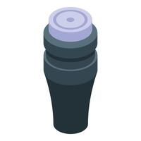 Studio microphone recording audio sound wave podcast icon isometric 3d vector