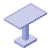 Exhibition stand with blank empty board. Trade show booth. 3d illustration vector