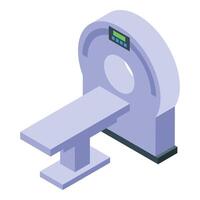 Modern medical equipment magnetic resonance imaging scanner machine using radio waves vector