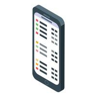 Mobile phone showing project management app with tasks and deadlines vector
