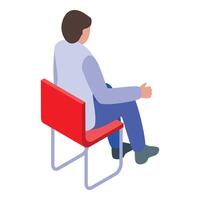 Hr manager relaxing on chair after job interview vector