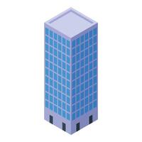 Isometric building showing modern urban architecture vector