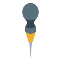Engraving tool with round handle isometric icon vector