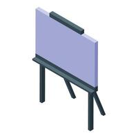 Blank projection screen isometric on tripod for presentations vector