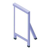 Empty whiteboard stand is waiting for your advertisement vector