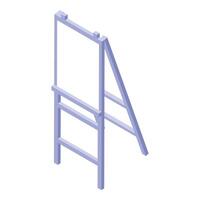Empty easel standing isolated on white background vector