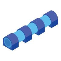Blue pipeline system transferring clean energy resources vector