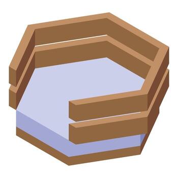 panal plataforma mostrando doble hexágono forma para producto presentación vector