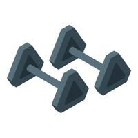 Pair of isometric dumbbells for weight lifting training vector