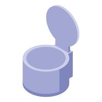 Round trash can opening for garbage disposal vector