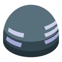 Futuristic robot helmet presenting modern technology vector