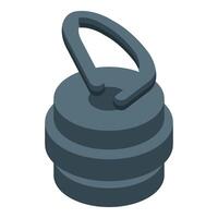 Rubber stopper with metal loop for laboratory glassware vector
